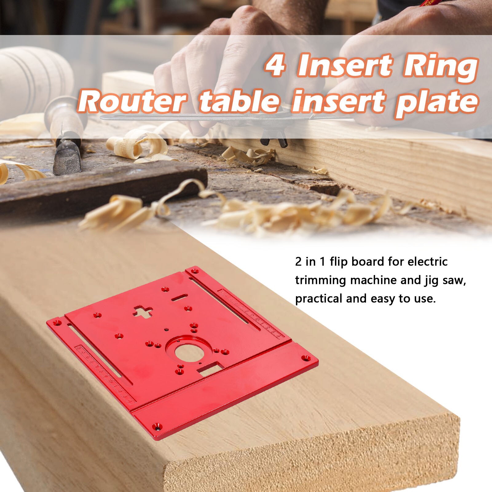 Router Table Insert Plate Electric Trimming Machine Jig Saw Flip Board Engraving Auxiliary Tool for Woodworking Work Benches