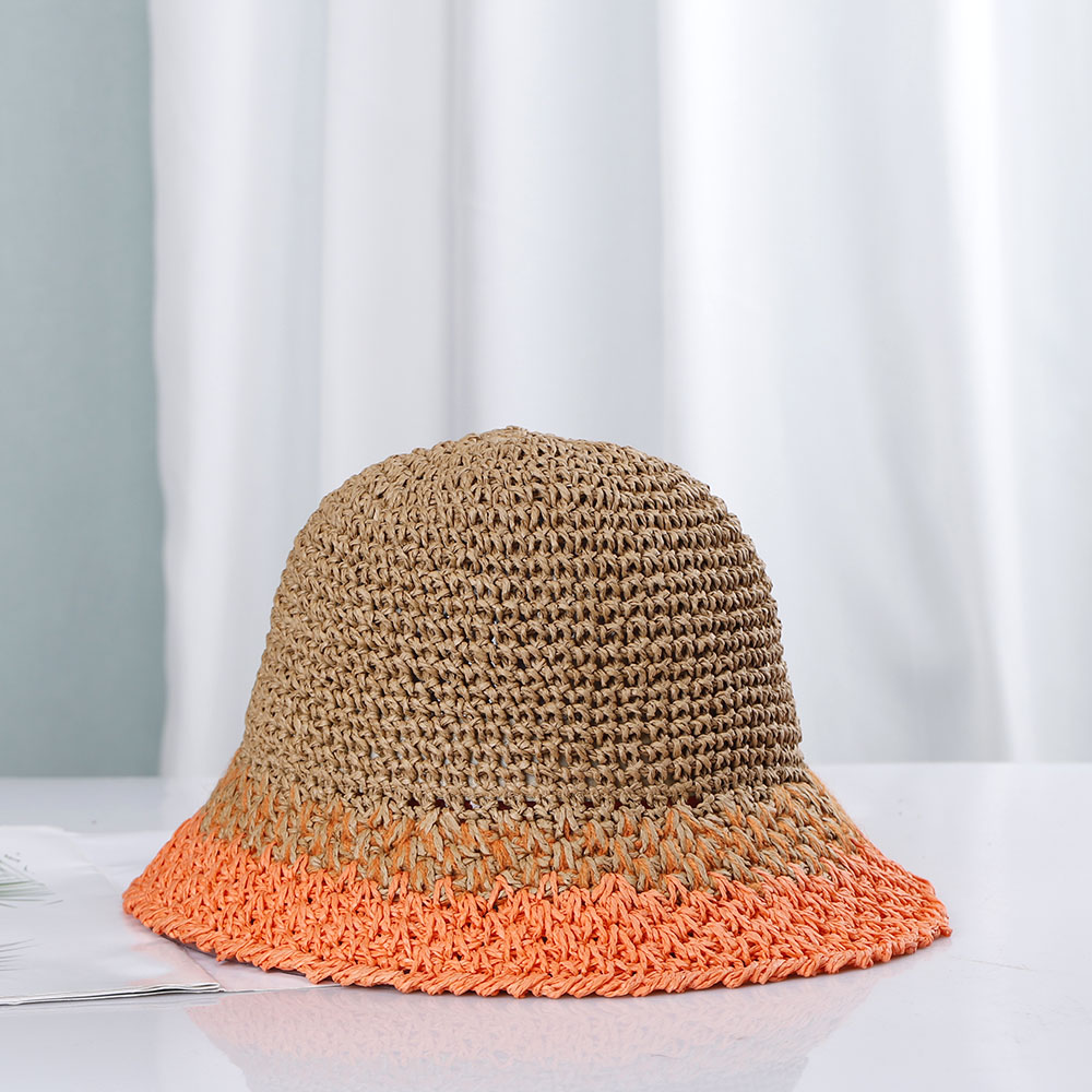 Novo chapéu feminino osso chapéu de palha balde chapéu retalhos viseira de sol chapéu de crochê senhoras luffy chapéu de palha bonés para mulher atacado: Verde
