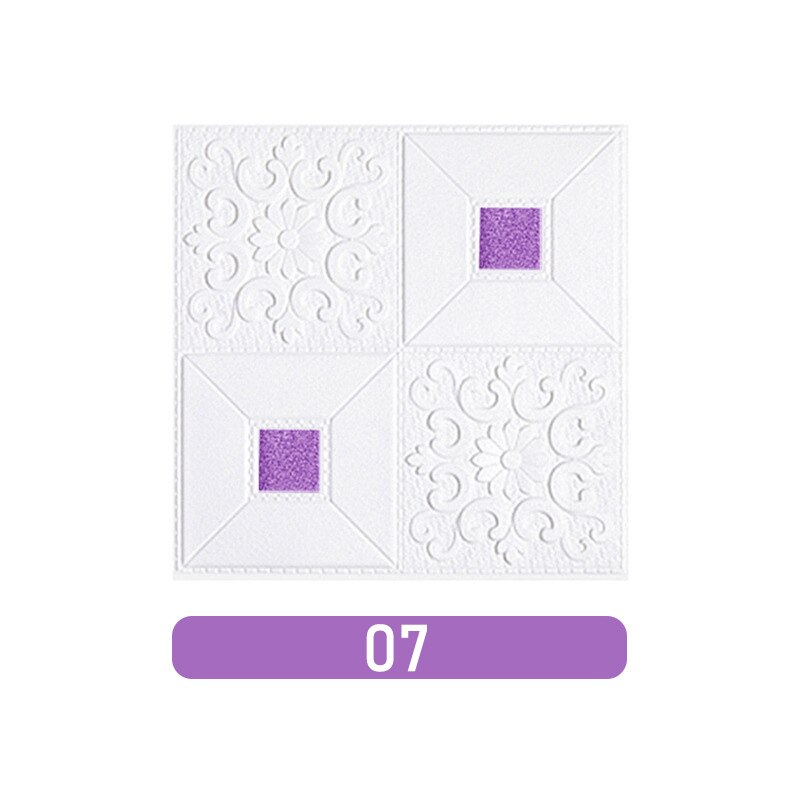 10 Pcs 3D Wall Stickers Ceiling Panel Roof Decor Waterproof Self-Adhesive Foam Wallpaper Living Room Kitchen TV Backdrop Decals: 7
