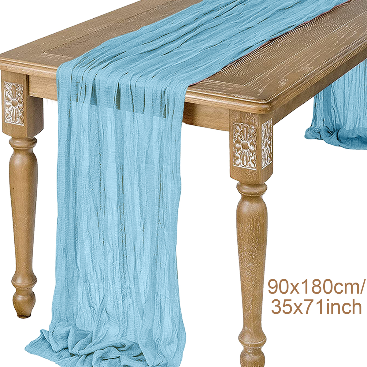 Camino de mesa de gasa semitransparente, tela de queso salvia, ajuste de mesa, comedor, de boda Vintage, banquetes de Navidad, Arcos, decoración de pasteles: Plata