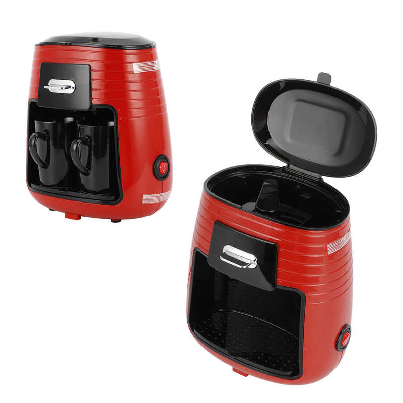 0.25L Full Automatic Coffee Machine American Double Cup Drip Coffee Maker Tea Making