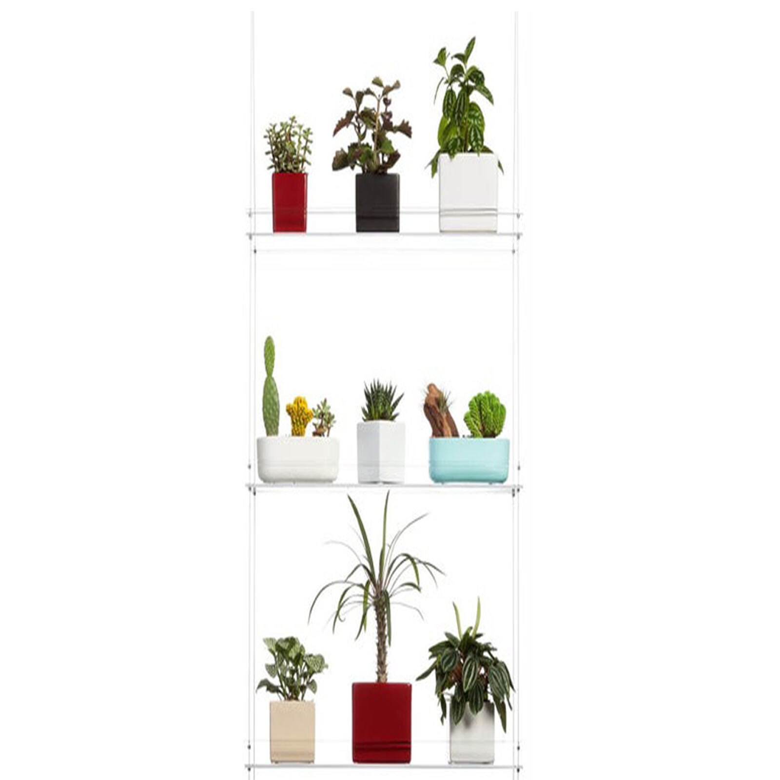 Iron Window Plant Shelf Bookshelf Plant Rack Display Shelf Home Indoor Garden Decor Yard Garden Patio Balcony Flower Stands