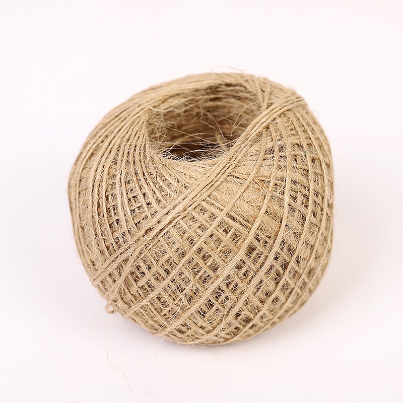 10m/50m/100m Natural Jute Twine Burlap String Linen Rope Party Wedding Wrapping Cords Thread DIY Scrapbooking Craft Decor