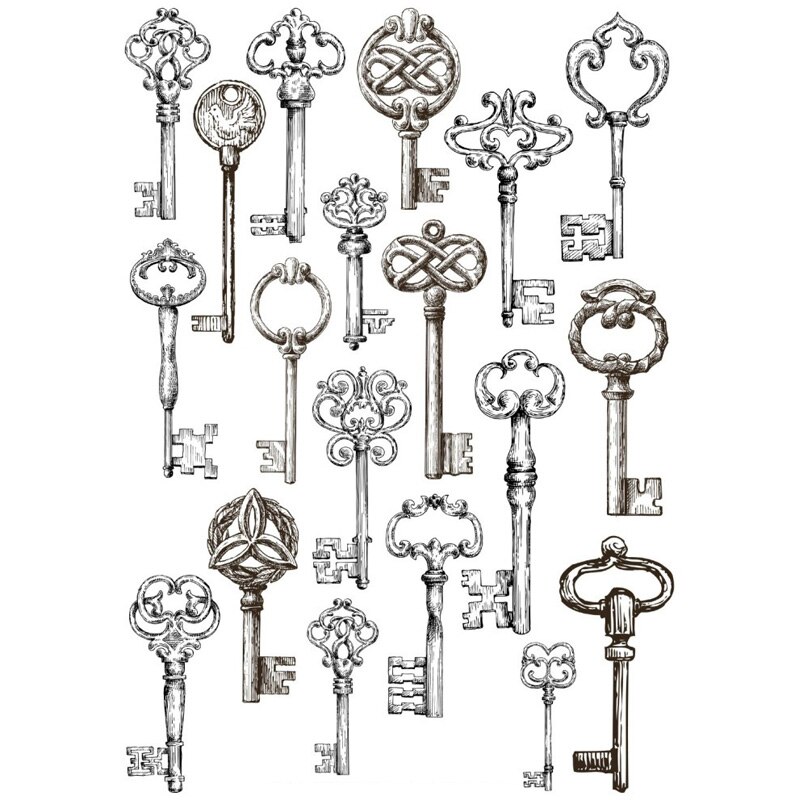 2 PCS Retro Metal Key Cosas Kawaii Uncut Stickers Scrapbooking Stationery Washi Tape Set School Supplies: sz13114