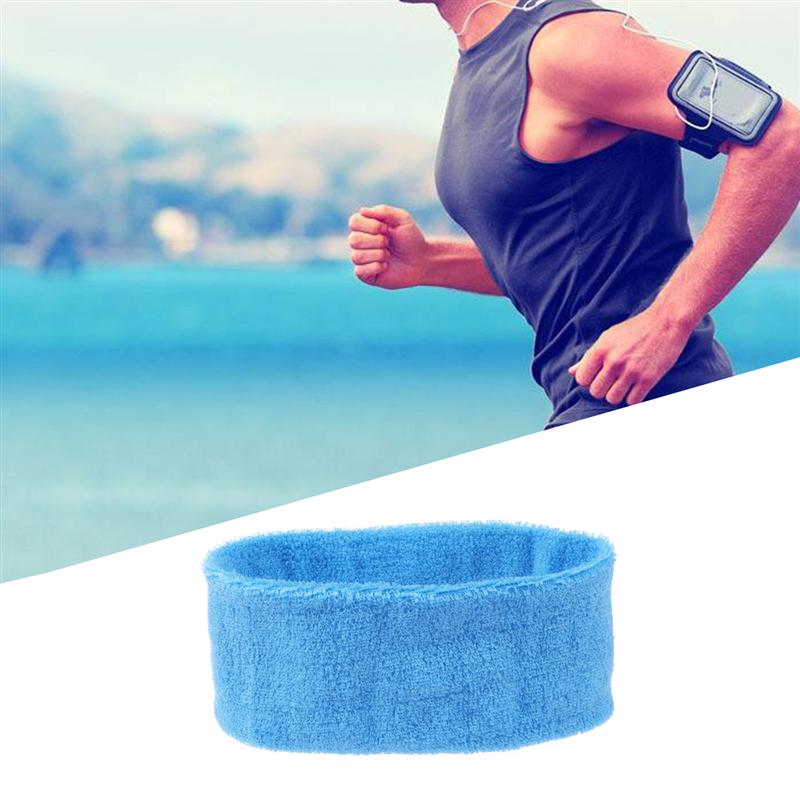 Muñequeras deportivas para Yoga, cinta para el pelo Facial para Spa, cinta para el pelo con cabeza envolvente, toalla ajustable para la cabeza (azul cielo)