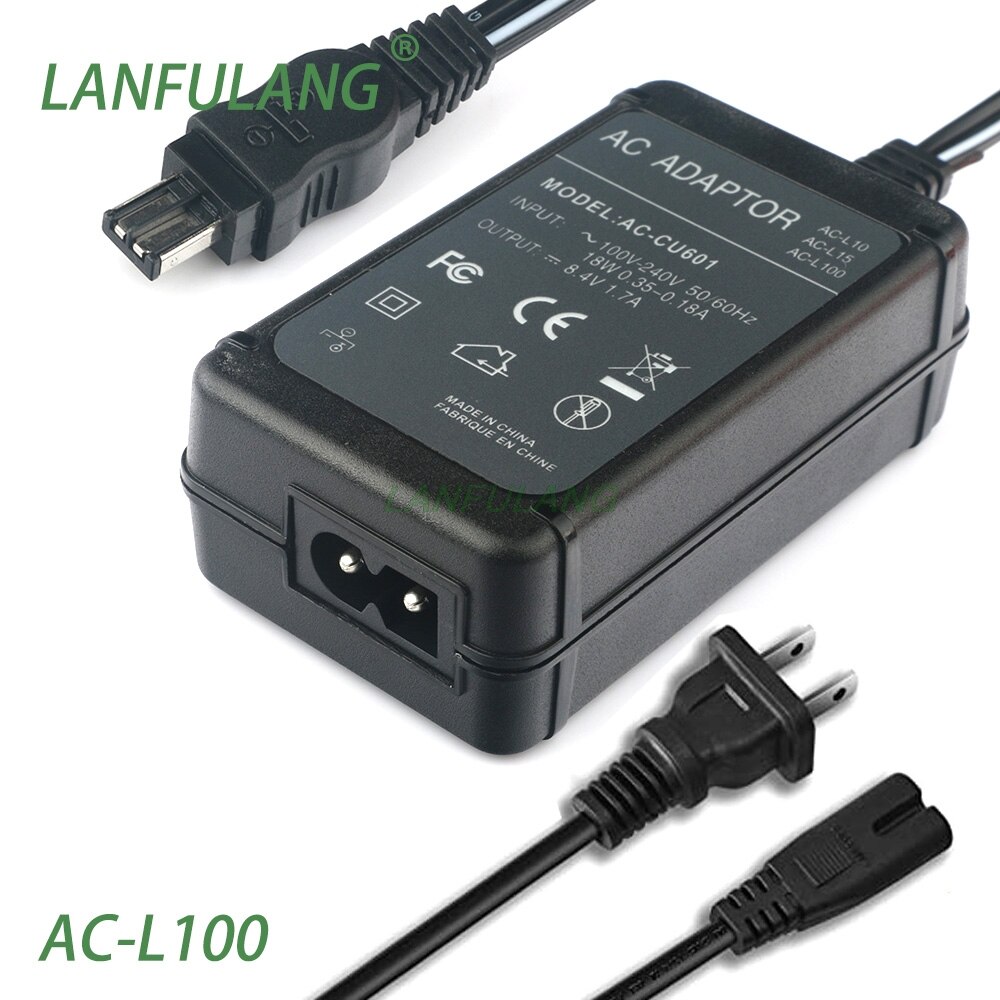 Ac -l100 strømadapter lader for sony handycam ac -l15 ac-l15a ccd-trv 67 ccd-trv 68 ccd-trv 75 ccd-trv 238 ccd-trv 408 ccd-trv 715