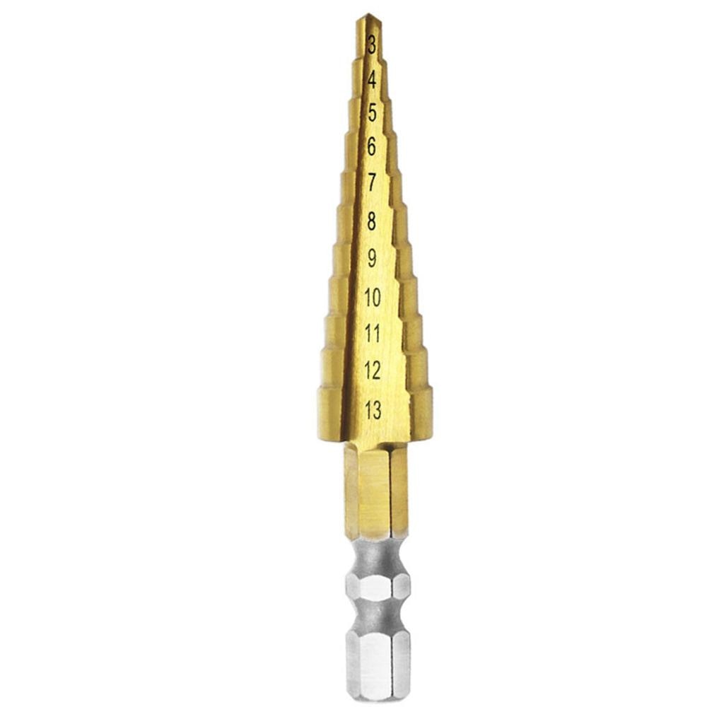 Adeeing 3-13mm hss trinnbor elektroverktøy sekskantet rømmebor minibor 3-13mm trinns bore  r60