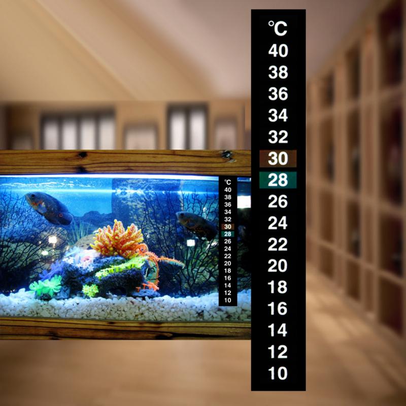 1 pièces Aquarium numérique Aquarium Aquarium réfrigérateur thermomètre autocollant température température mesure autocollants outils pour Aquarium réfrigérateur