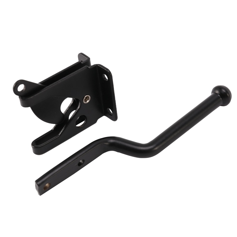 Self Locking Gate Latch Automatic Gravity Lever Fence Gate Lock for Wood Fence Gate Door Latches Steel Black