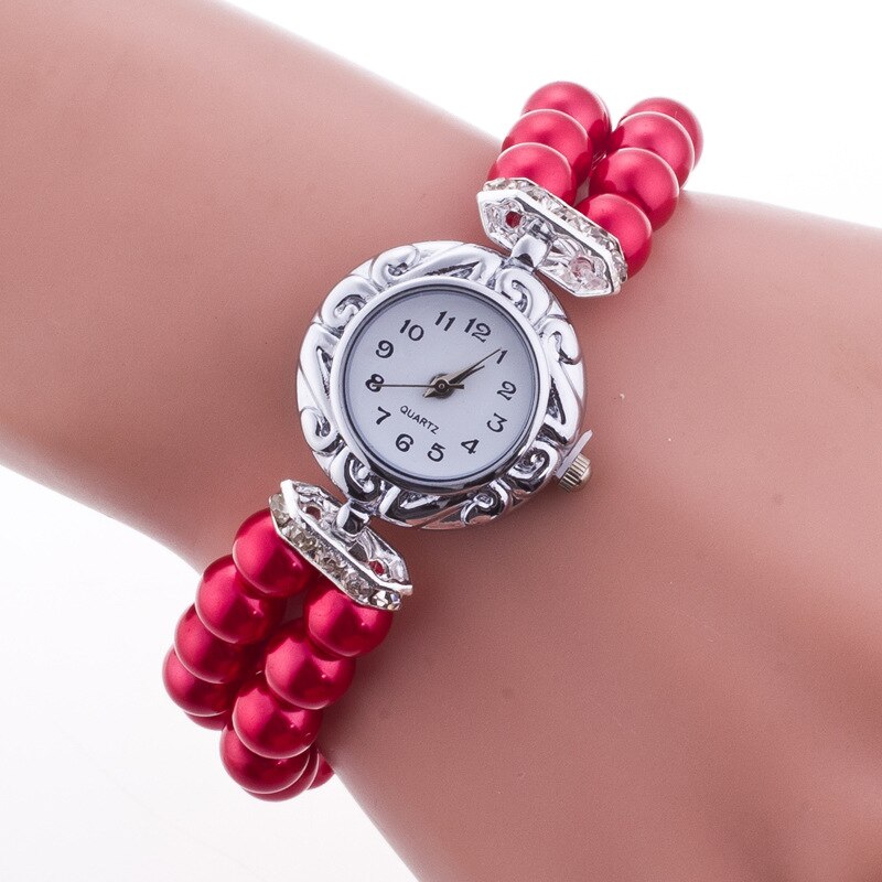 Aankomst Quartz Horloge Vrouwen Luxe JW Parel Kristal Armband Horloges Dames Casual Dress Horloges Xfcs