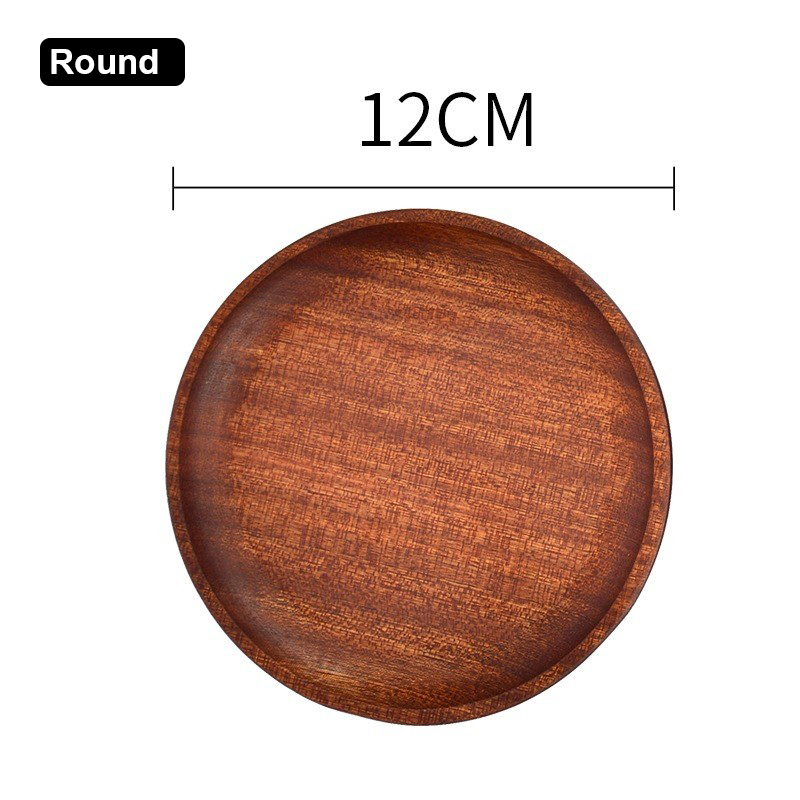 Tableware Dessert Round Tray Walnut Color Japanese Wood Tray Breakfast Bread Tray Tea Saucer Coasters Coffee Coasters: light green