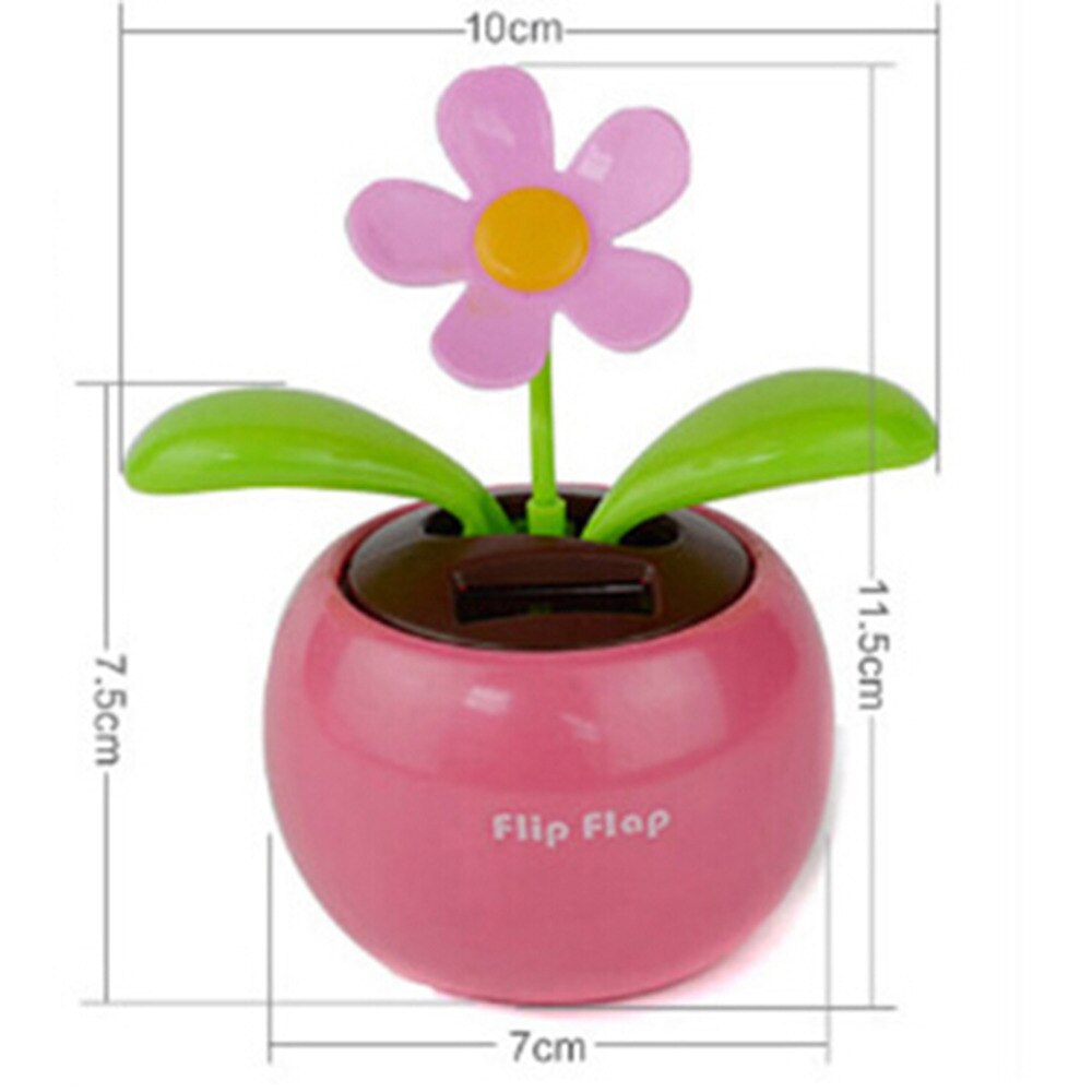 1 Uds. Maceta de plástico para el coche, maceta con movimiento Solar, planta de flores, columpio, coche de juguete de baile, decoración para el coche, adornos