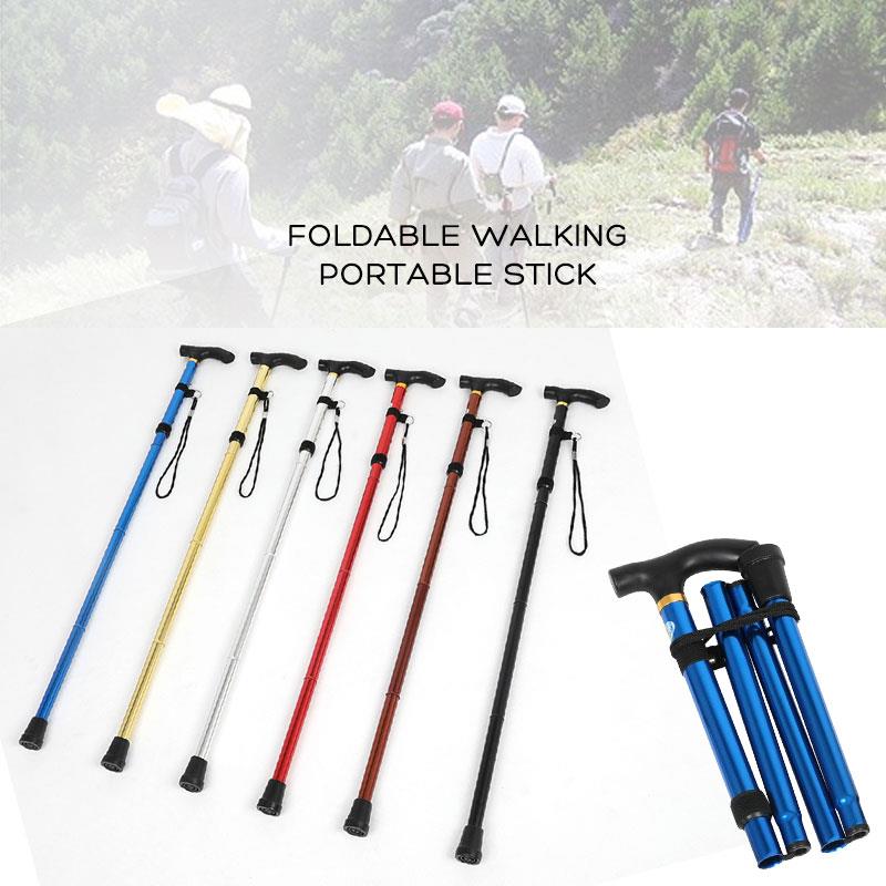 Portable Outdoor Travel By Walking Trekking Pole Cane Off Road Trip Sports Aluminum Alloy 22mm Walking Stick Camp Durable