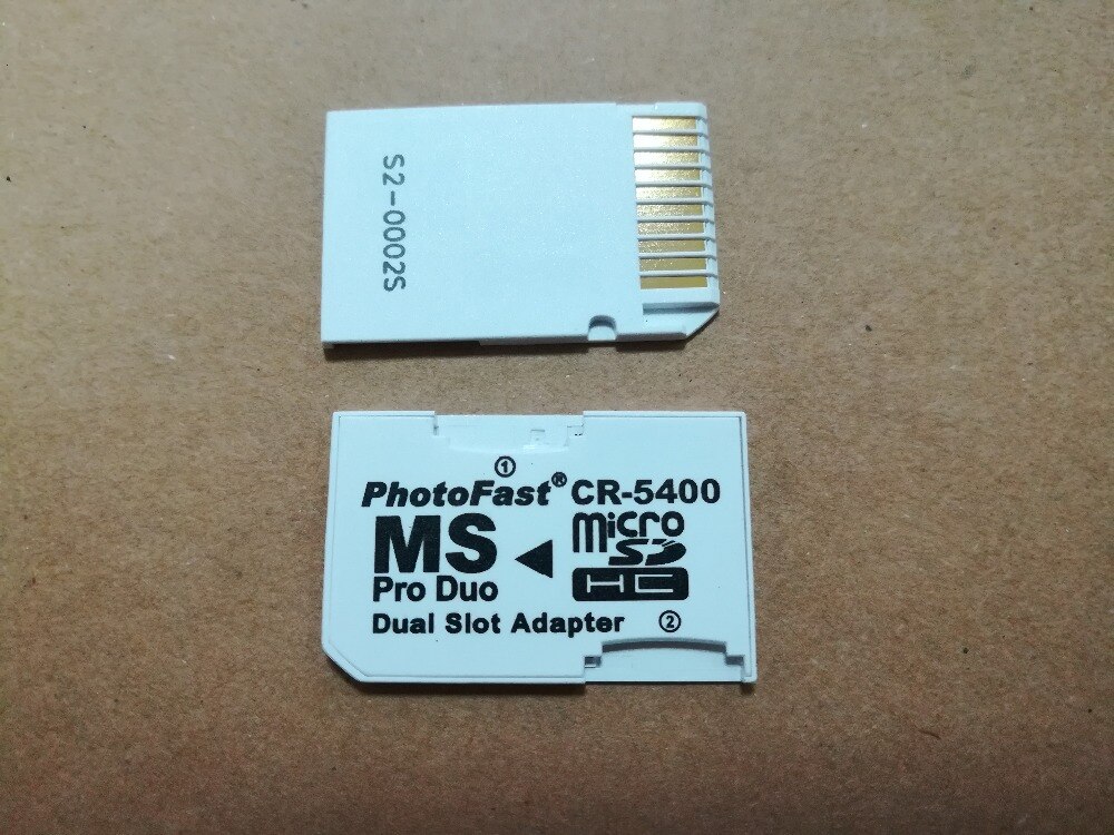 Double fente pour carte Micro SD TF à la mémoire adaptateur MS Pro Duo CR-5400 CR5400