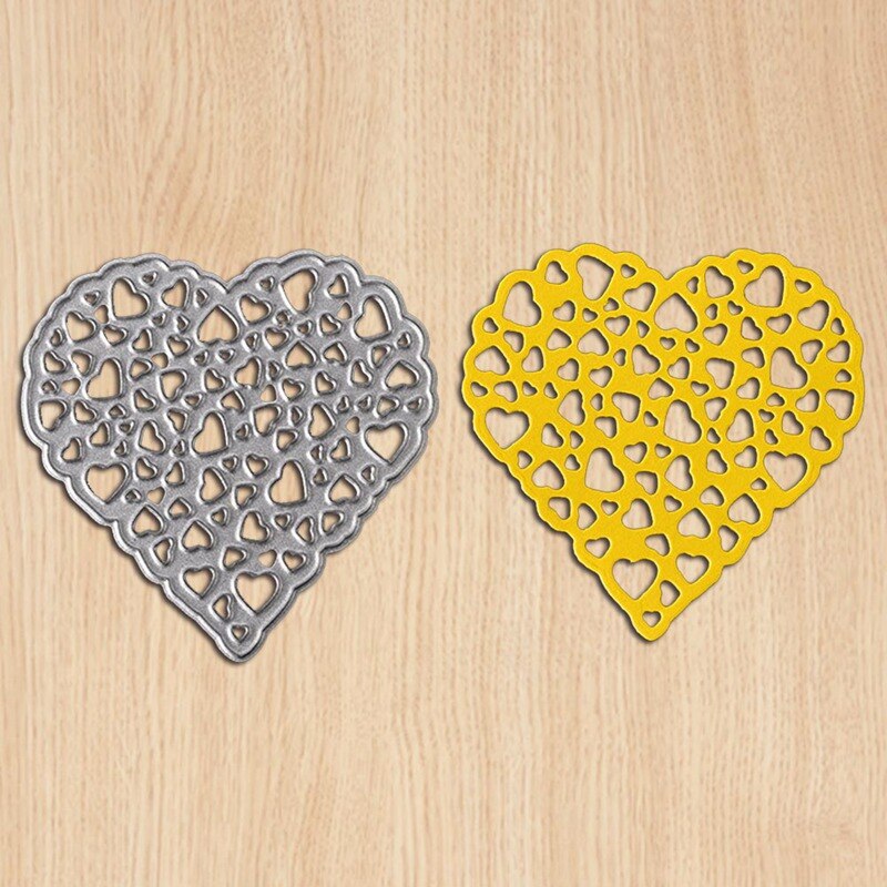 Hollow Out Heart Layer Metal Cutting Dies Stencil For DIY Scrapbooking Album Embossing Wedding Paper Card Craft Die Cut