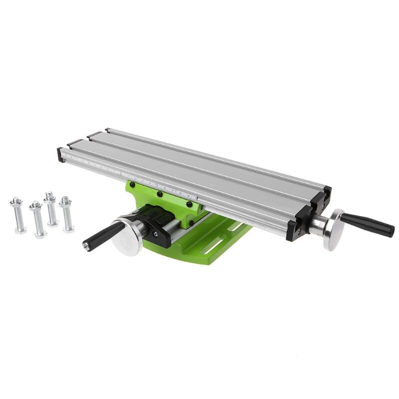 Mini Milling Machine Work Table Vise Portable Compound Bench X-Y 2 Axis Adjustive Cross Slide Table for Bench Drill Press