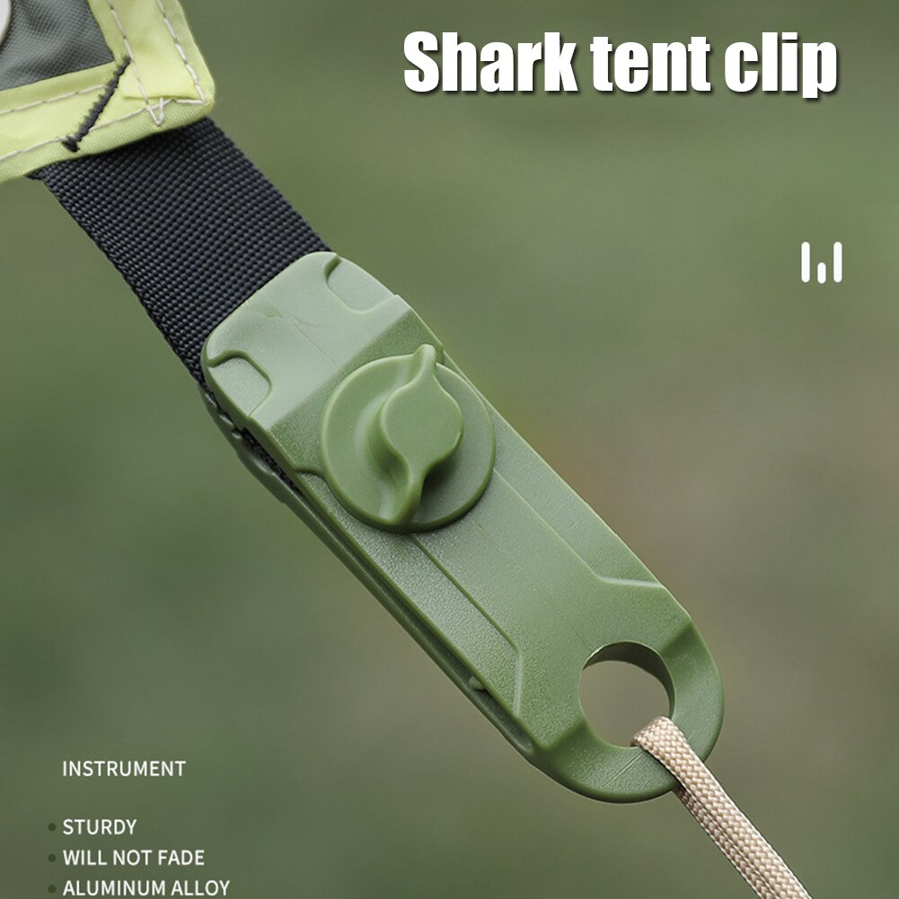 10Pcs Camping Tent Winddicht Herbruikbare Bevestiging Shark Clips Klemmen Draagbare Luifel Luifel Tarp Koord Gesp Spanner Tent Accessoire