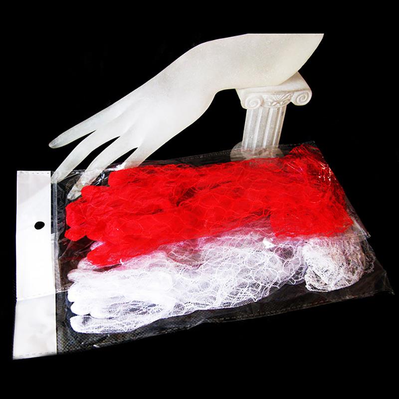 Puño de encaje decorativo para boda, lazo elástico para muñeca, accesorios de disfraz, guante de novia para vestido de boda