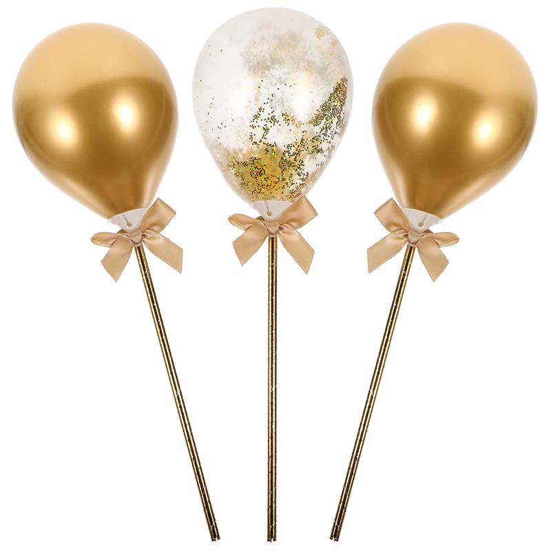 1 Set Cake Toppers Cake Decoratie Cake Ballon Topper Ballon Taart Cupcake Topper Taart Partij Decoratie Benodigdheden: Golden