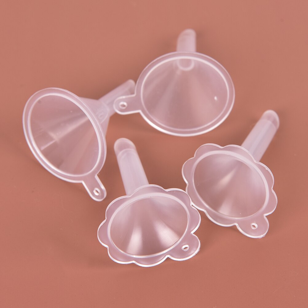 10 Stks/partij Mini Trechter Plastic Kleine Trechters Pp Korte Stem Binnen Hopper Fles Parfum Diffuser Koken Gereedschap