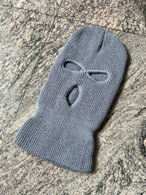 Ski Mask Knitted Face Cover Winter Balaclava Full Face Mask for Winter Outdoor Sports CS Winter Three 3 Hole Balaclava Knit Ha: Light gray