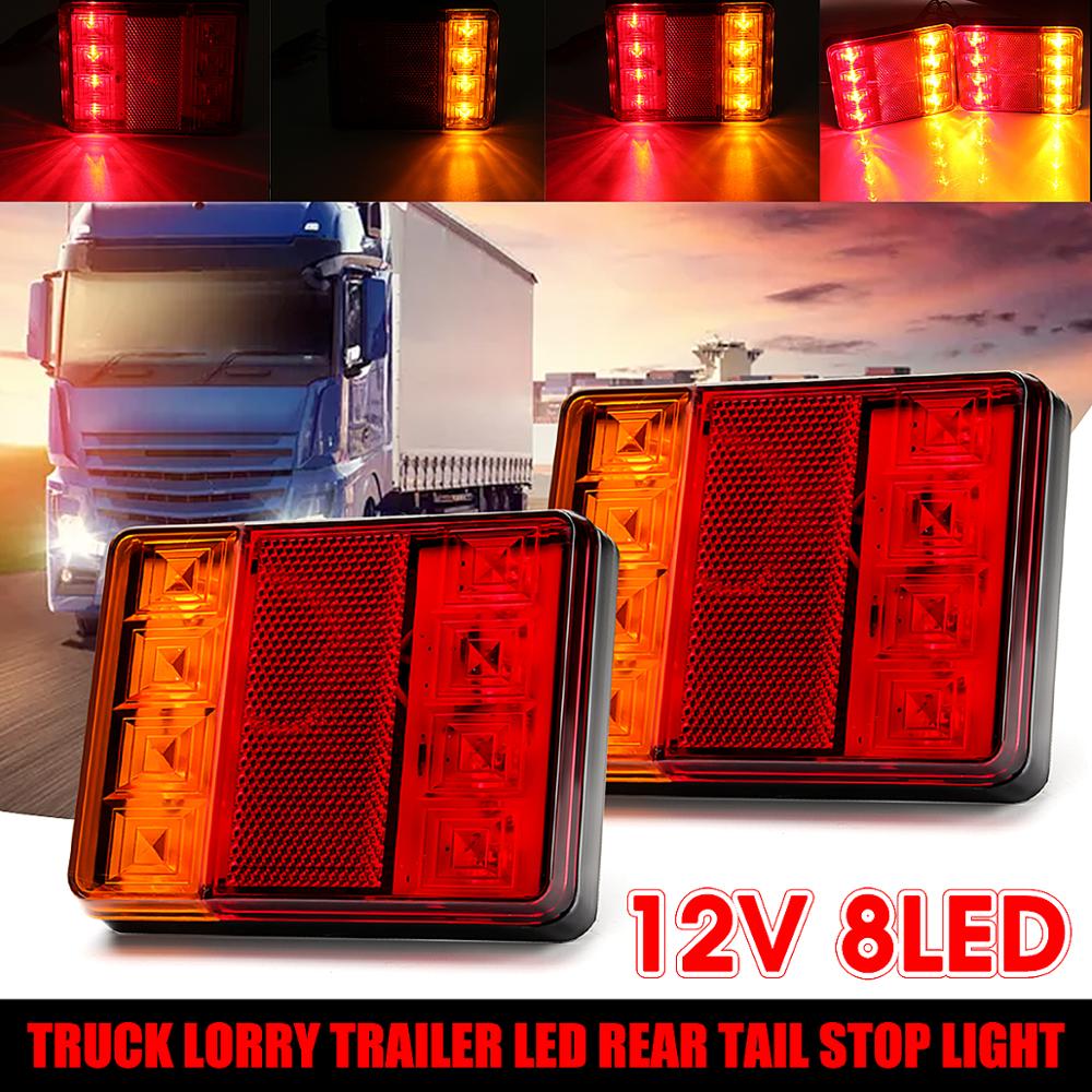 2x 12v led bil lastbil bakljus bakljus bak bromsljus signal indikator lamp markör för husbil trailer lastbil båt husvagn