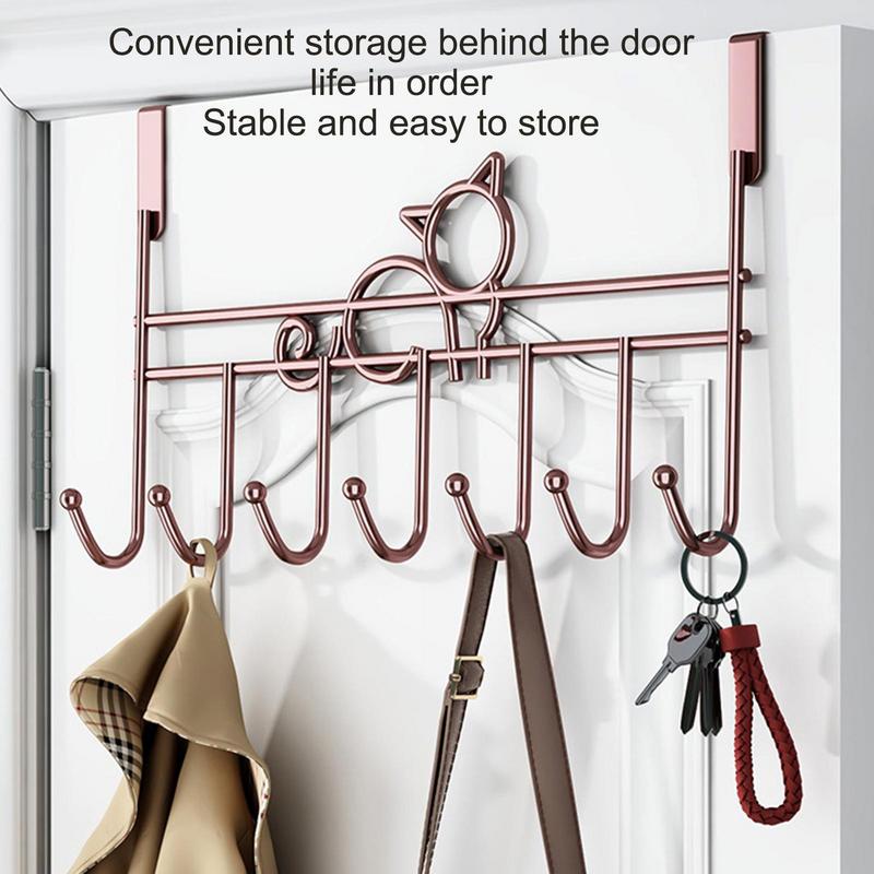 Hooks Over The Door Home Bathroom Organizer Rack Clothes Coat Hat Towel Hanger Bathroom Kitchen Accessories Holder Door Hang