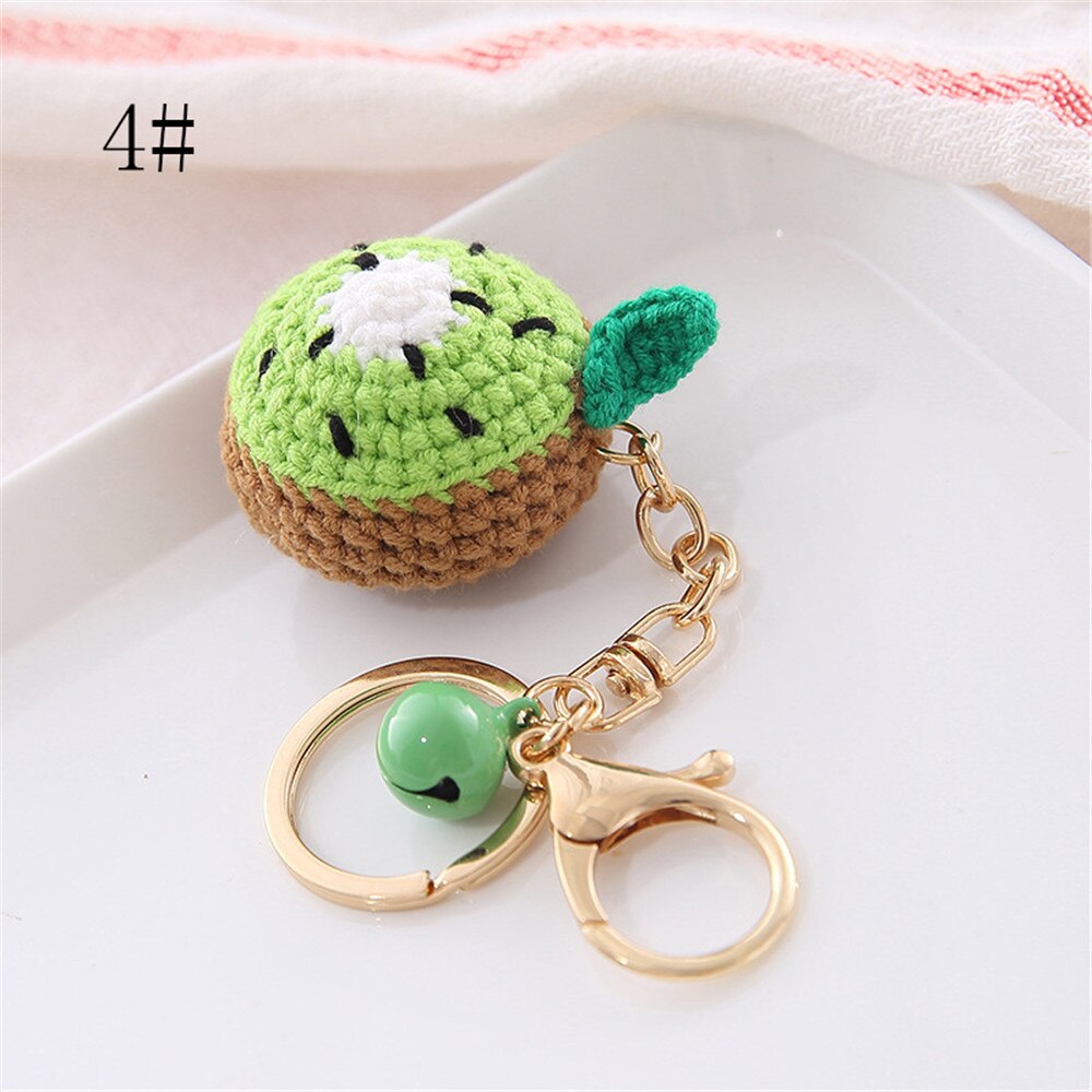 1 pz moda portachiavi forma di frutta tessuto a mano portachiavi ciondolo borsa portachiavi auto fascino Bandbag portachiavi borsa accessori regali: 4