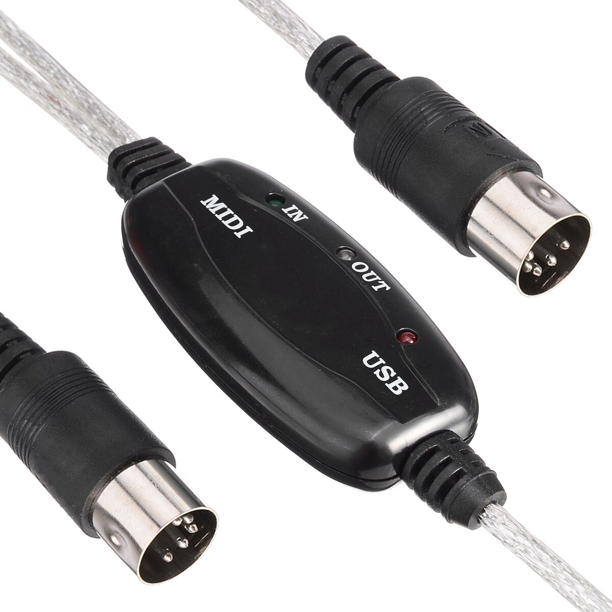 1.8m midi interface til usb kabel konverter stik pc til synthesizer musik keyboard kabel adapter til hjemmemusikstudie