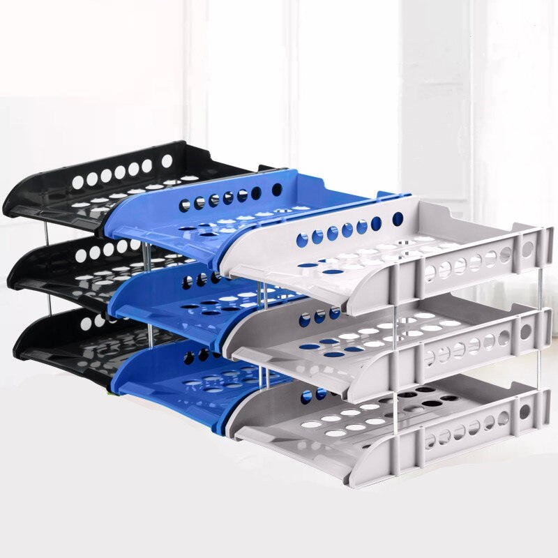 Document Stand Holder Office Desktop Plastic Tray File Holder Rack Storage Suppiles Book Magzine File Organizer Tray Rack Shelf