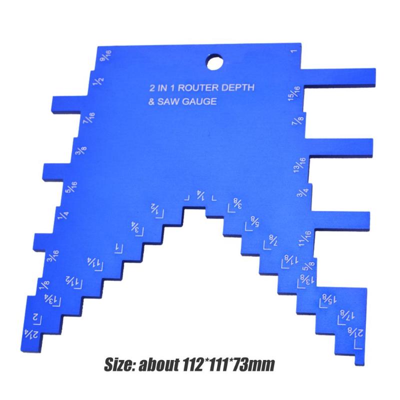 2 in 1 Measuring Circular Ruler Aluminum Engraving Machine Woodworking Saw Gauge Simple and Accurate Depth Adjustment