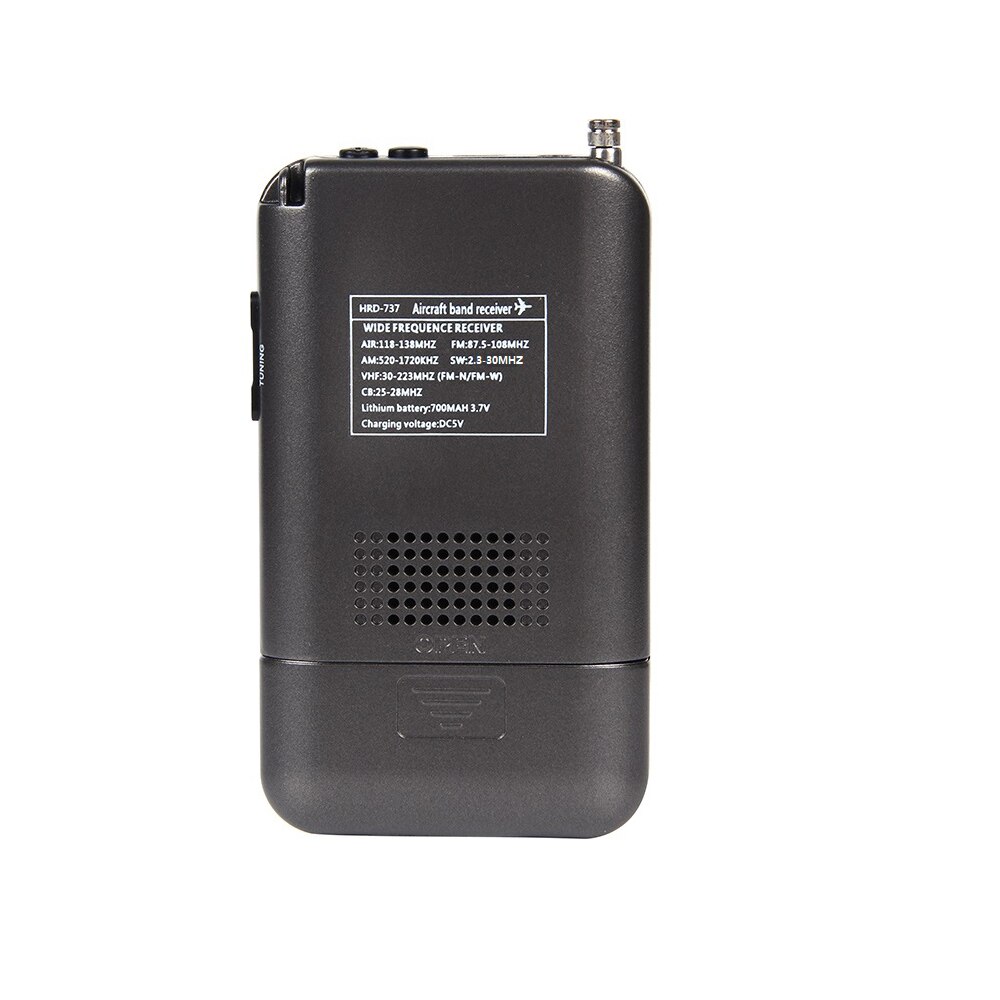 Portable Radio Aircraft Full Band Radio FM/AM/SW/CB/Air/VHF Receiver World Band with LCD Display Alarm Clock