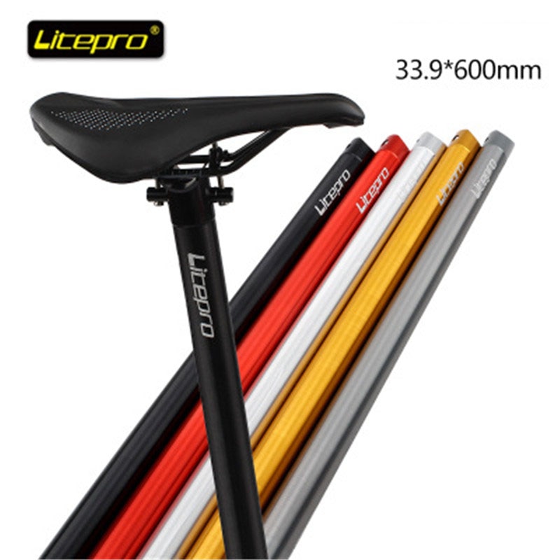 Litepro 33,9*600mm faltrad sattelstütze 5 farben aluminium legierung fahrrad sitz post für 412