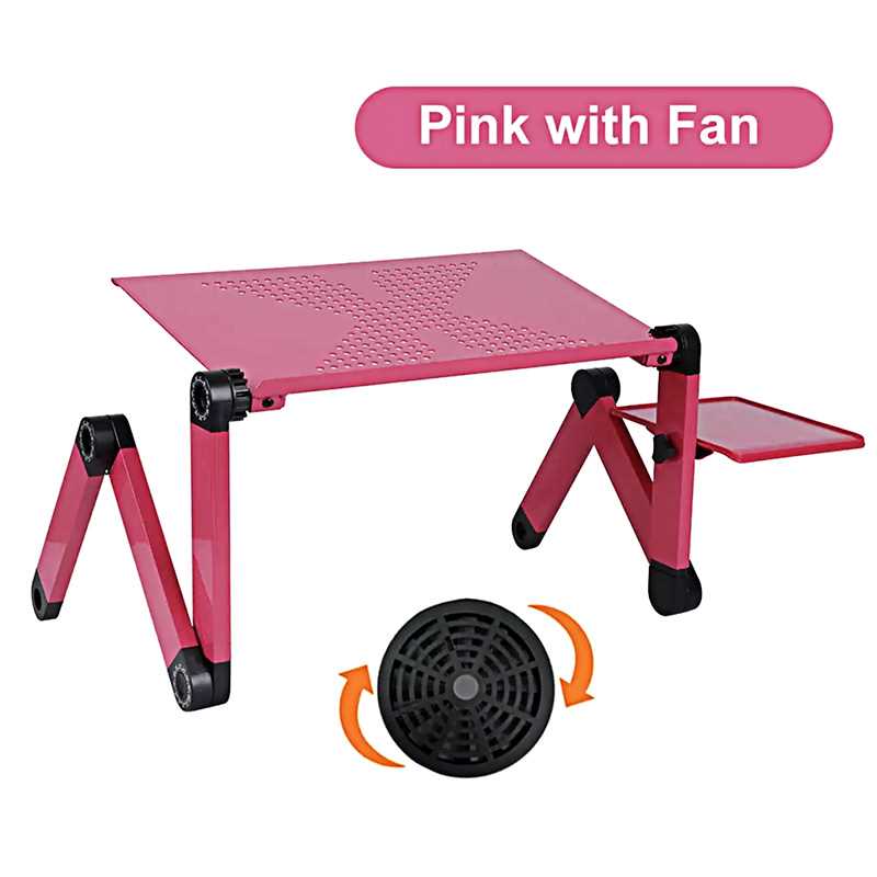 Laptop Stand Houder Voor Bed Notebook Imac Macbook Lenovo Dell Notebook Bureau Opvouwbare Laptop Houder: Pink