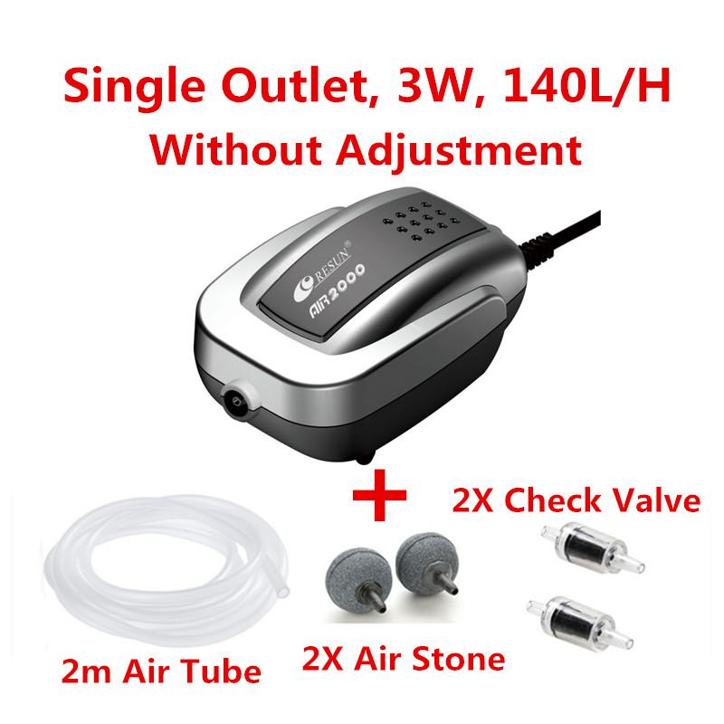 Aquarium Mini Air Compressor Fish Tank Silent Air Pump Oxygen Maker Pump Aerator Aquarium Accessories Used With Air Stone Valve: Yellow