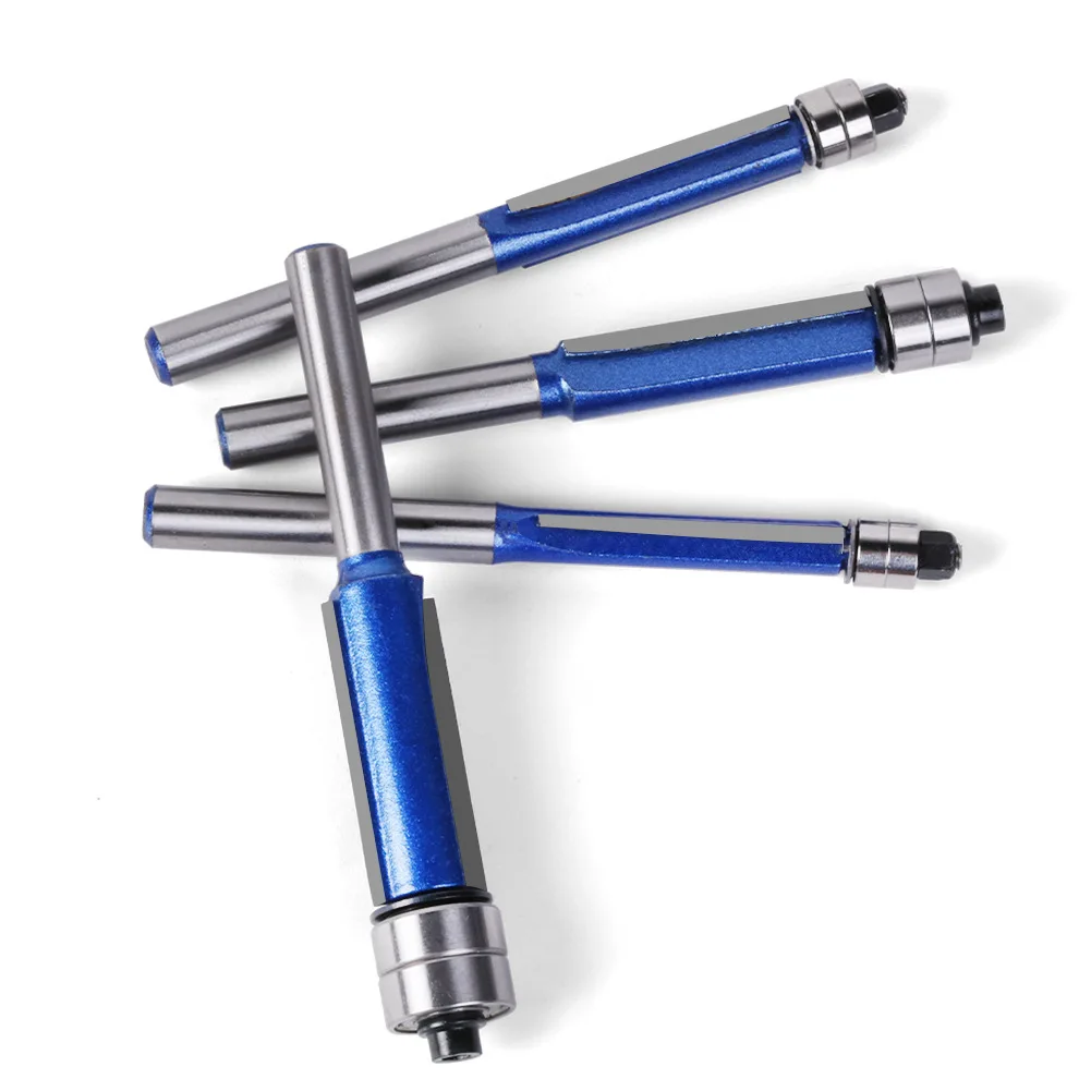 6mm Biaxiale Trimmen Tool Dubbele Lager Carbide Flush Trim Router Bit voor houtsnijwerk Cutter Frees Houtbewerking gereedschap