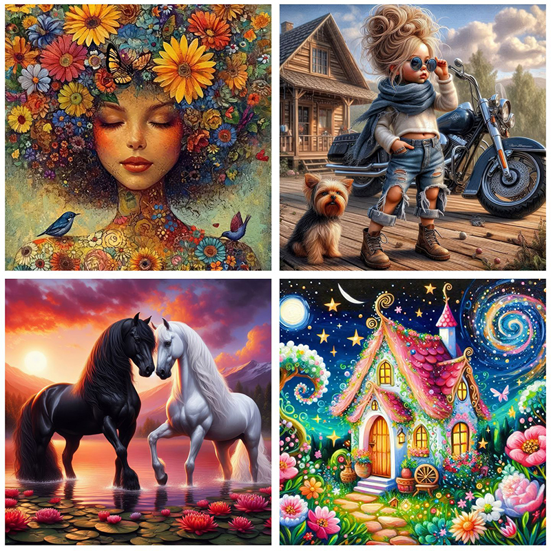 Diamond Art schildersets borduurwerk volledige kristalmozaïek 5D diy diamant schilderijen kits 2025 accessoires 30x30 cm kunst aan de muur