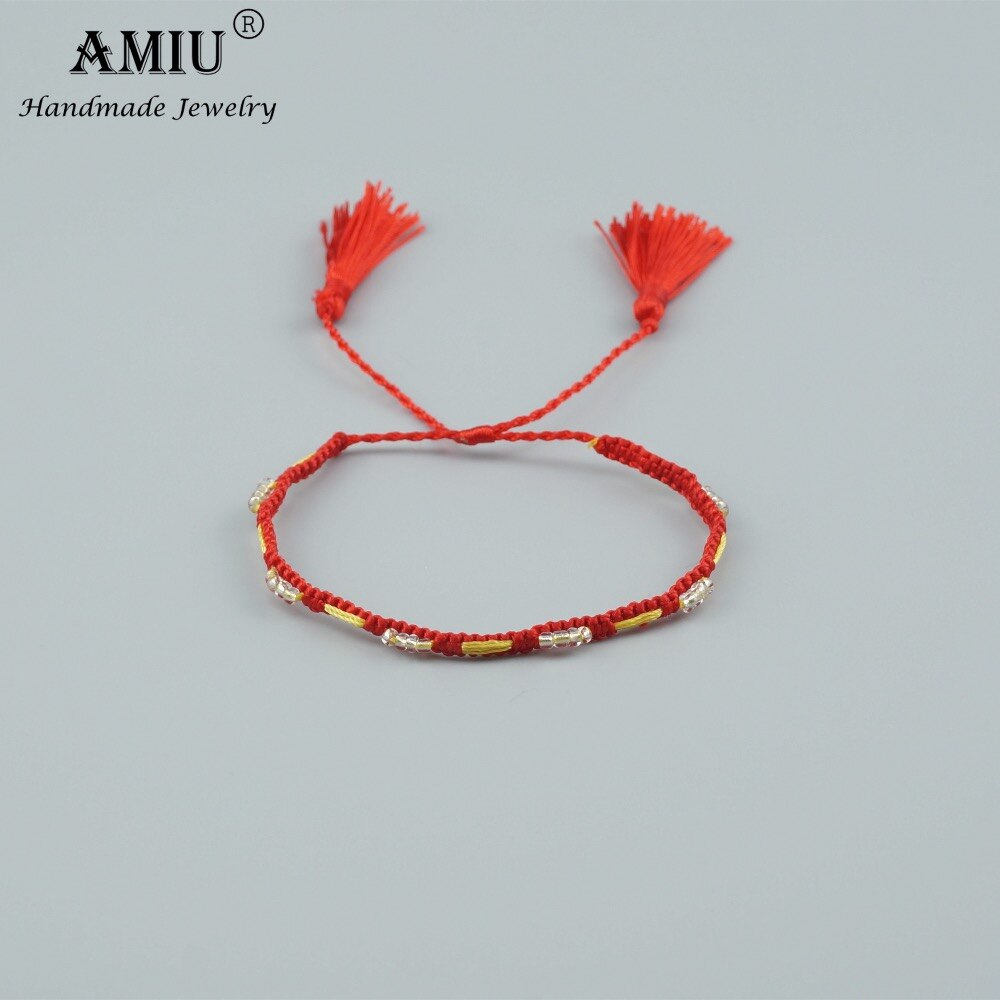 Amiu 6Pcs Bohemian Weave Rainbow Vriendschap Armband Braziliaanse Geweven Touw String Handgemaakte Armbanden Verpakking Sets Voor Vrouwen Mannen