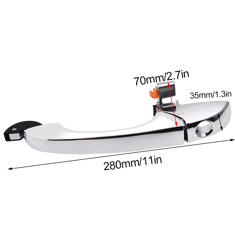 Juego de manija de puerta Exterior SPEEDWOW 4 Uds para 2005 Chrysler 300 300C para Dodge Magnum cargador delantero trasero