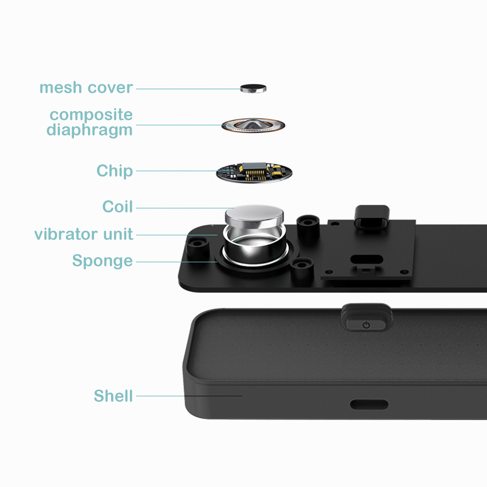 XSLEEP BT5.0 Pillow Speaker Bone Conduction with High Stereo Ultra Thin Wireless Pillow Music Player Soundbar for Home Travel