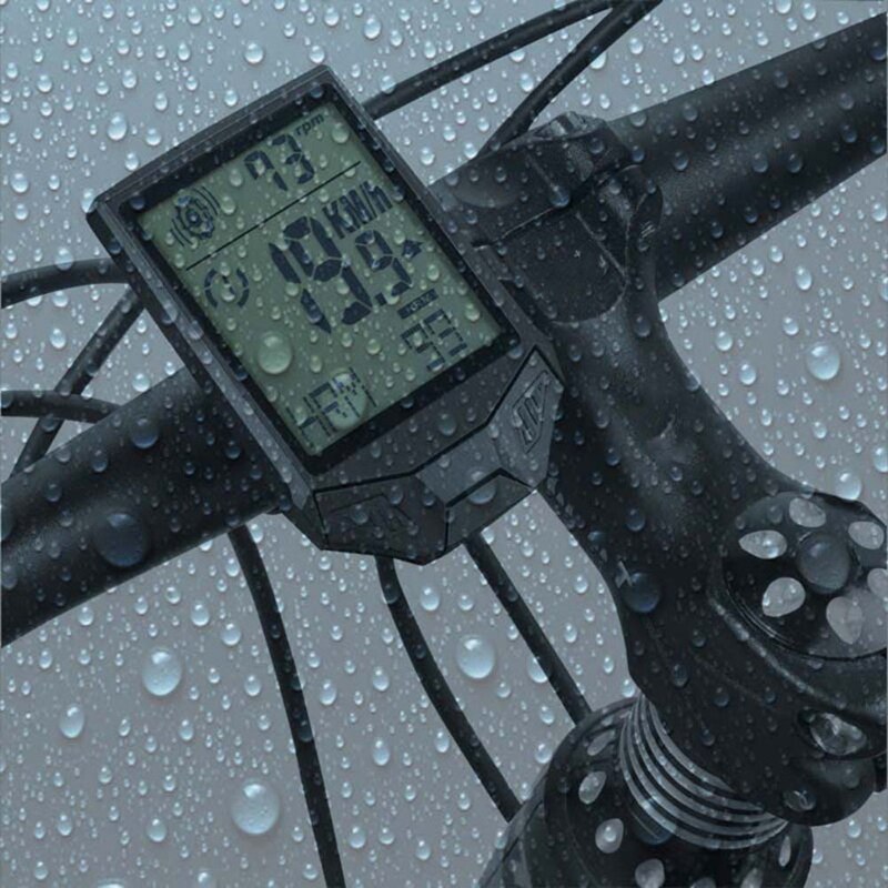 SEWS-XQJ Multifunctional Wireless Bicycle Tachometer, Heart Rate Bicycle Computer,Cadence Cycle Computer, Nightlight, Waterproof