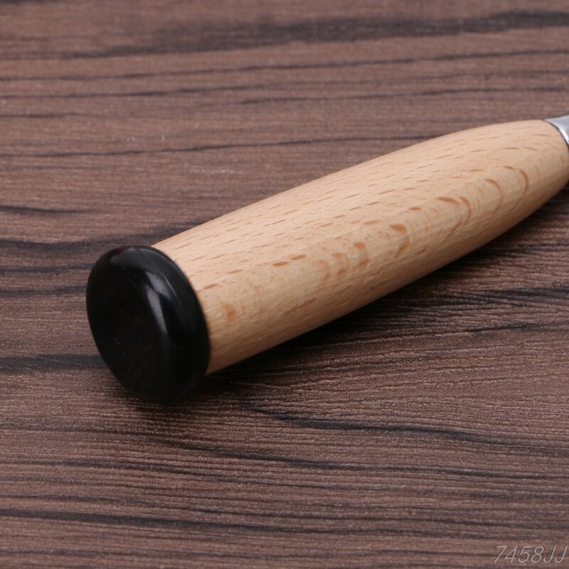 Punzón para manualidades de cuero, herramienta para hacer agujeros con mango de madera, aguja de acero, punzonado, punzonado, herramientas de cuero y lona, 1 unidad