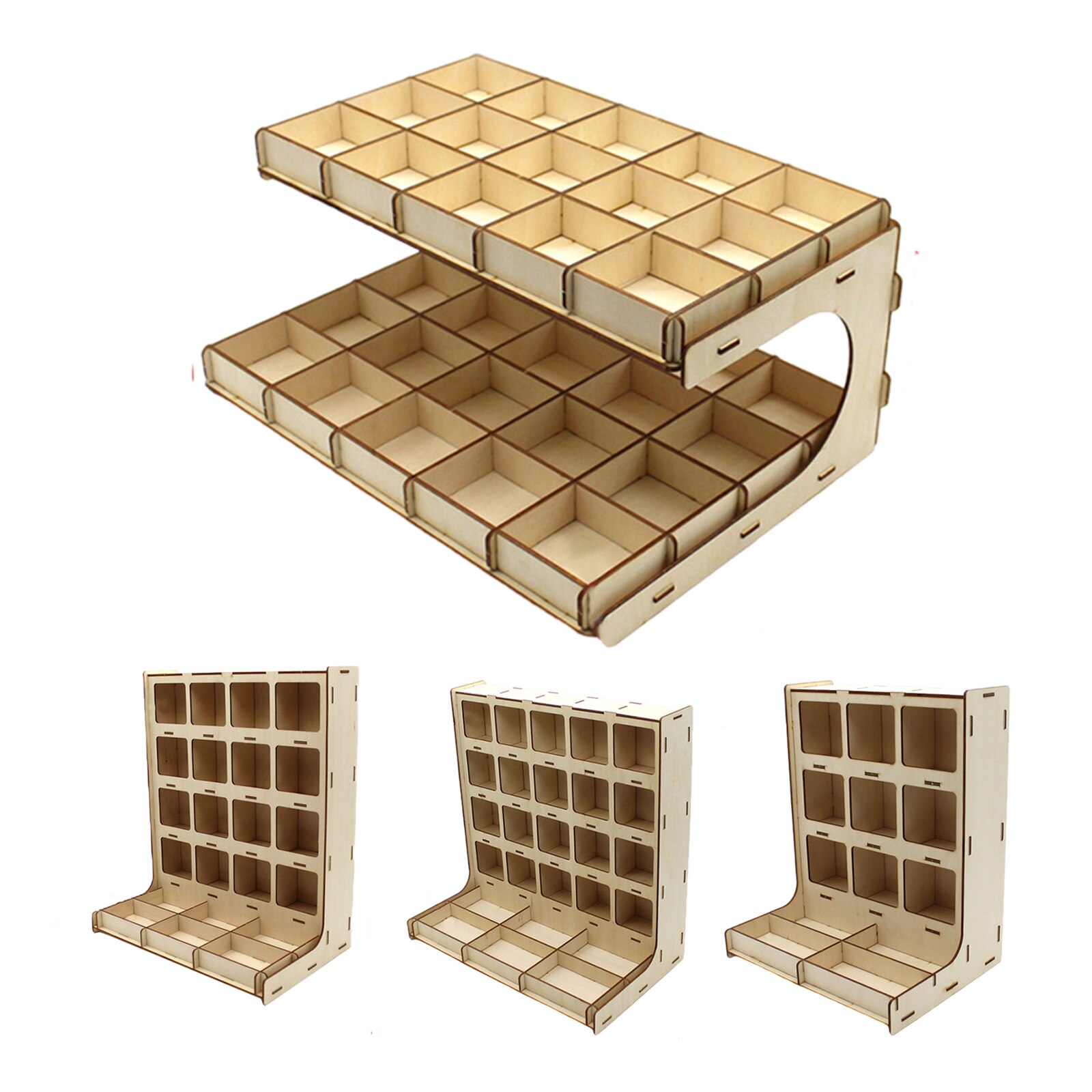 Wooden Miniature Stand Stand Hobby Paint Storage Cabinet Paint Brush Holder Paint Organizer for Miniature Paint Set