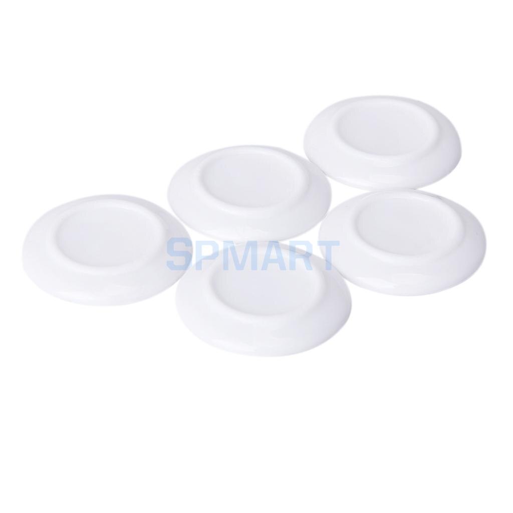 SPMART 5 pcs 1/12 Dollhouse Miniature White Porcelain Dish Plate