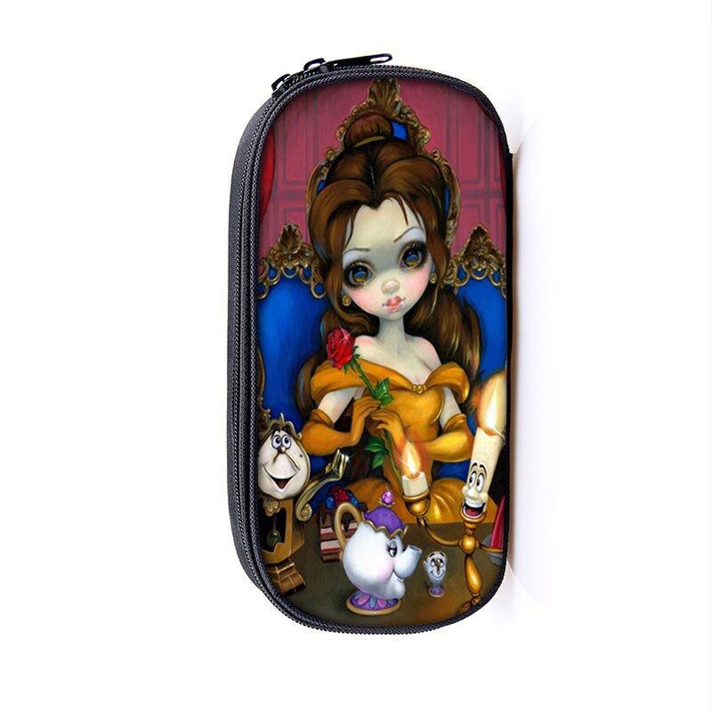 Cartoon Gothic Girls drukuj torby kosmetyczne pojemnik na ołówki kobiety kosmetyczka nastolatek dziewczyna piórnik torba stacjonarna prezent: Dqbb-gete04