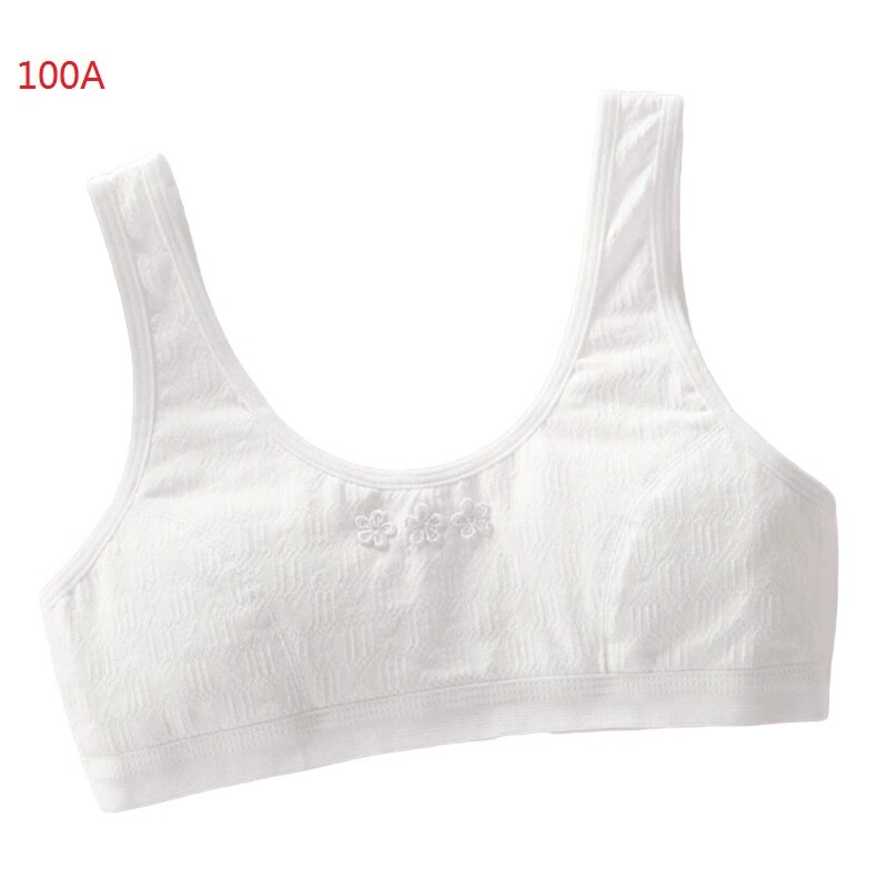 Crop top con spugna imbottita reggiseno sportivo da allenamento per ragazze intimo morbido per allenamento reggiseno in cotone per ragazze adolescenti: 100A
