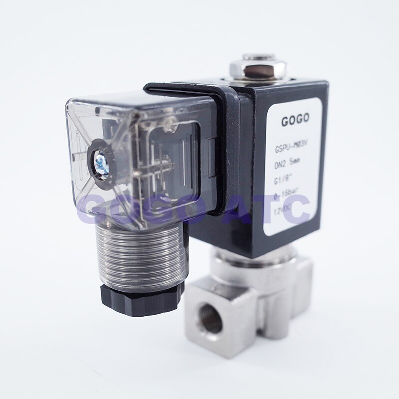 2 way SS304 high temperature steam water pilot piston solenoid valve 1/8 1/4" 110V AC Orifice 2.5/3/4mm normal close FKM