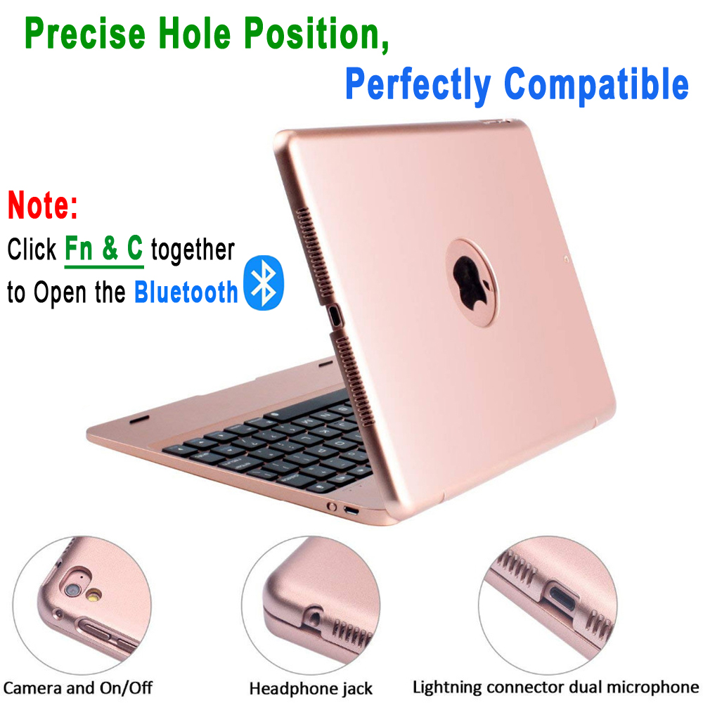 Per iPad 9.7 Cassa Della Tastiera per Apple iPad 9.7 2017 2018 5th 6th Generazione Aria 1 2 5 6 Pro 9.7 4.0 Copertura Della Cassa Della Tastiera di Bluetooth