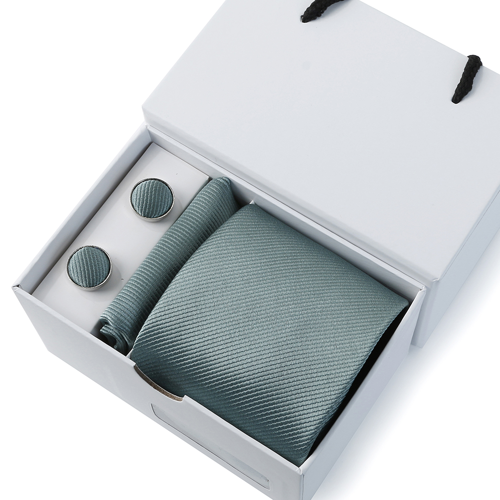 HUISHI männer 7,5 cm Krawatten einstellen Formale Luxus Bussiness Krawatte Krawatten Tasche Platz Manschettenknöpfe Weiß Kasten Hochzeit Für mann