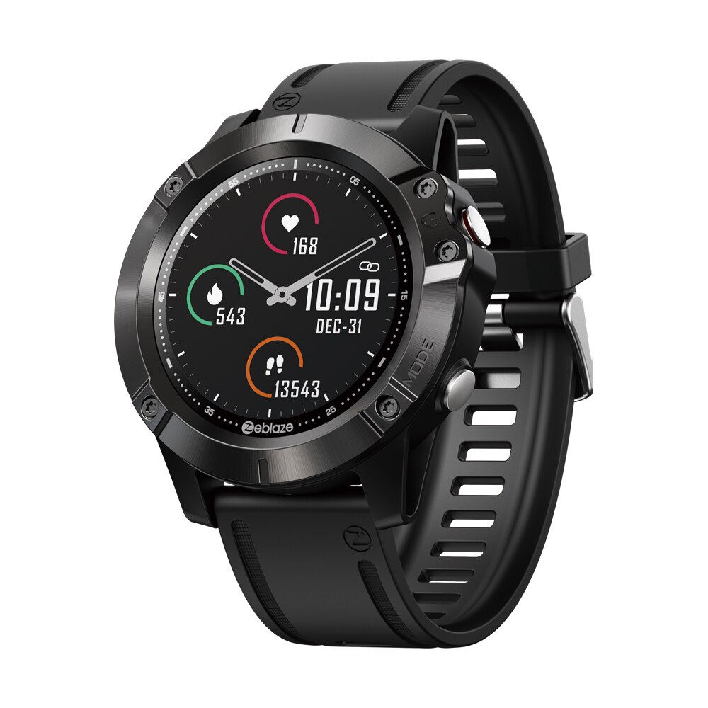 Zeblaze VIBE 6 montre intelligente Bluetooth Smartwatch lecteur de musique recevoir/faire appel fréquence cardiaque 25 jours batterie vie Sport montre: Black